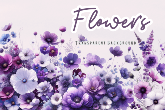 Download Purple Floral Clipart, Watercolor Blooms - Clipart Collection