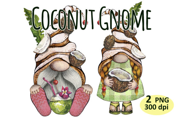 Download Coconut Gnome Tropical Beach Clipart Png - Clipart Collection