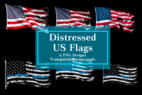 Download Edgy Distressed US Flag Clipart Set PNG - Clipart Collection
