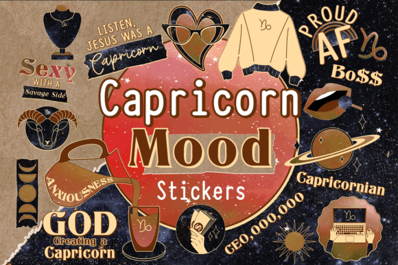Download Capricorn Zodiac Clipart, 50 PNG Sticker - Clipart Collection