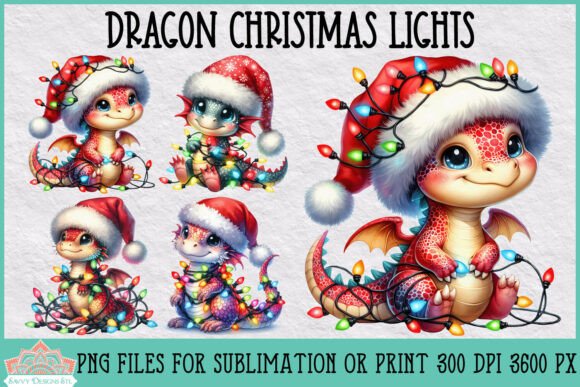 Download Dragon Christmas Lights Clipart - Clipart Collection
