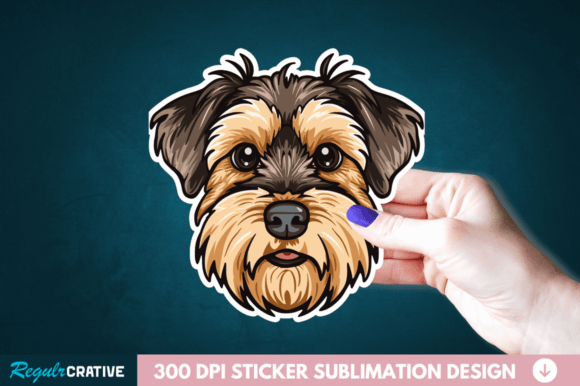 Download Cute Dog Face Sticker Clipart PNG Design - Clipart Collection
