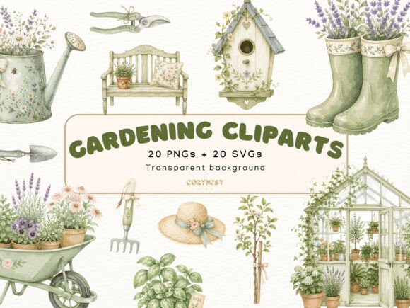Download Gardening Watercolor Cliparts Greenhouse - Clipart Collection