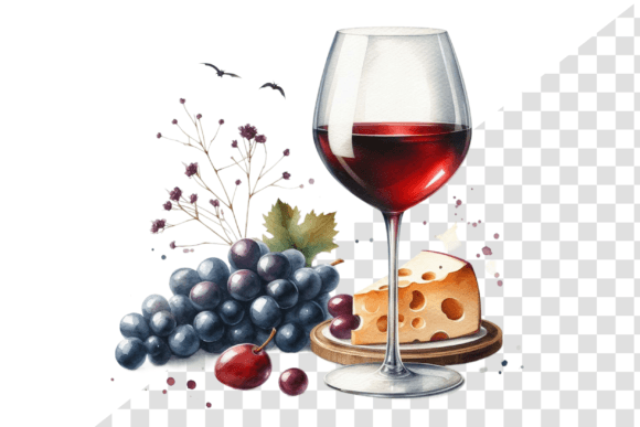 Download Glass of Wine Watercolor Clipart - Clipart Collection