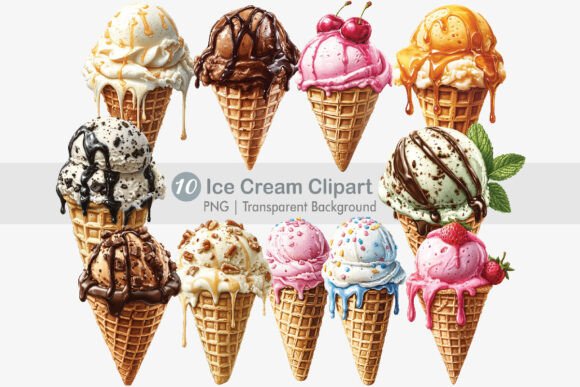 Download Ice Cream Clipart PNG Bundle - Clipart Collection