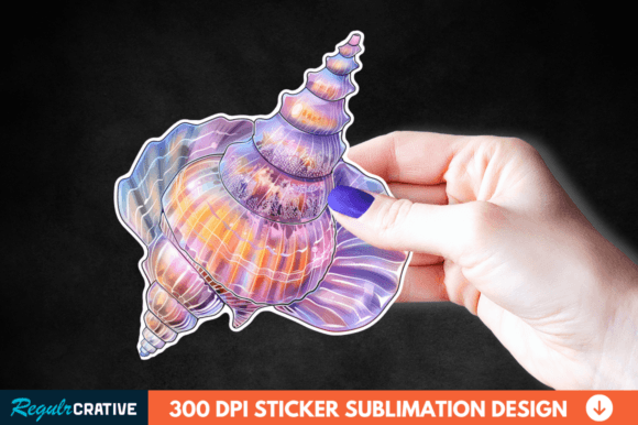 Download Ocean Seashell Sticker Clipart PNG Image - Clipart Collection