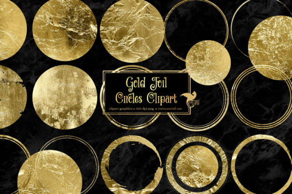 Download Gold Foil Circles Clipart - Clipart Collection