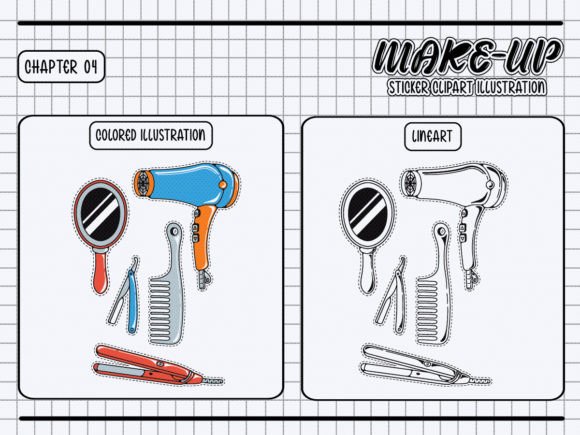 Download Hair Styling Tool Sticker Clipart Bundle - Clipart Collection