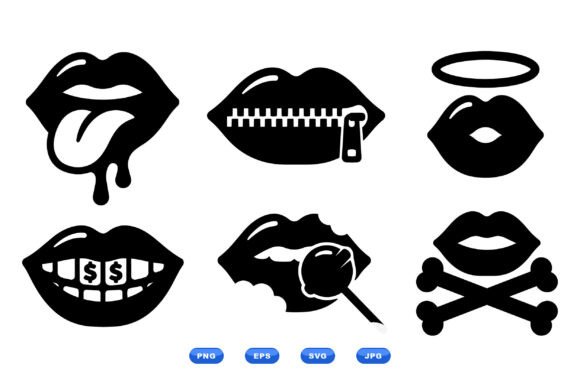 Download Edgy Lip Icon Clipart Pack - Clipart Collection