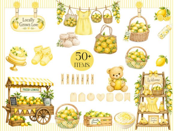 Download Fresh Lemon Baby Shower Clipart - Clipart Collection