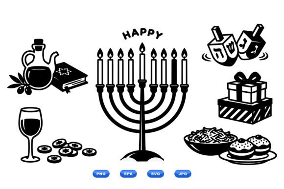 Download Hanukkah Festive Clipart Pack - Clipart Collection
