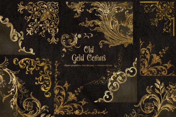 Download Old Gold Corners Clipart - Clipart Collection