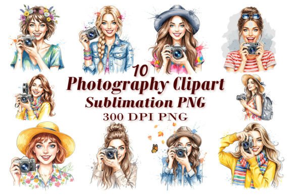 Download Watercolor Photography Clipart Bundle - Clipart Collection