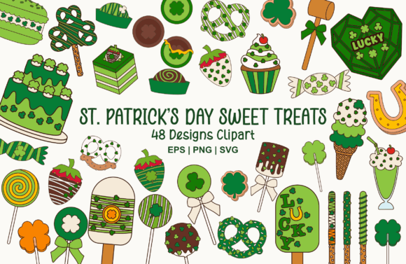 Download St Patrick’s Day Sweet Treats Clipart - Clipart Collection