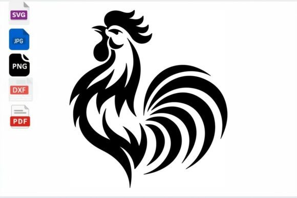Download Rooster SVG Clipart Tribal Farm Animal - Clipart Collection