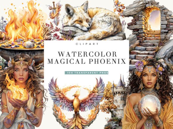 Download Watercolor Magical Phoenix Clipart - Clipart Collection
