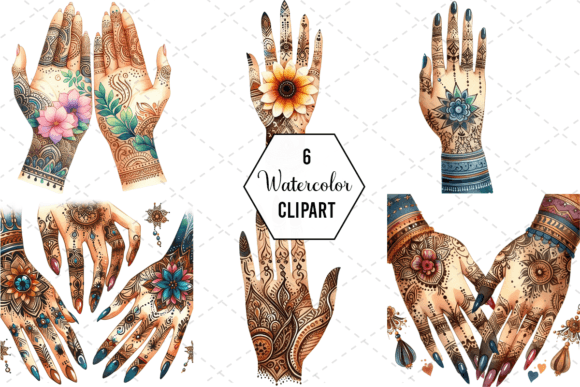Download Eid Hands Mehndi Designs Clipart Bundle - Clipart Collection