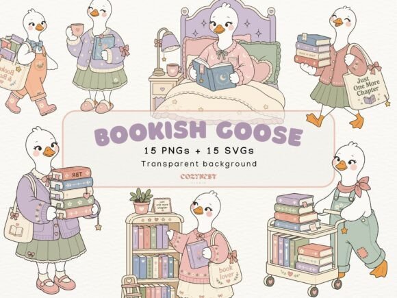 Download Bookish Silly Goose Cliparts, Reading - Clipart Collection